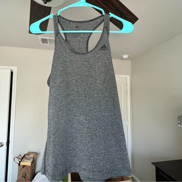 Adidas Heather Gray Athletic Tank Womens Size Small - Picture 1 of 12